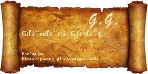 Gömöri Girót névjegykártya
